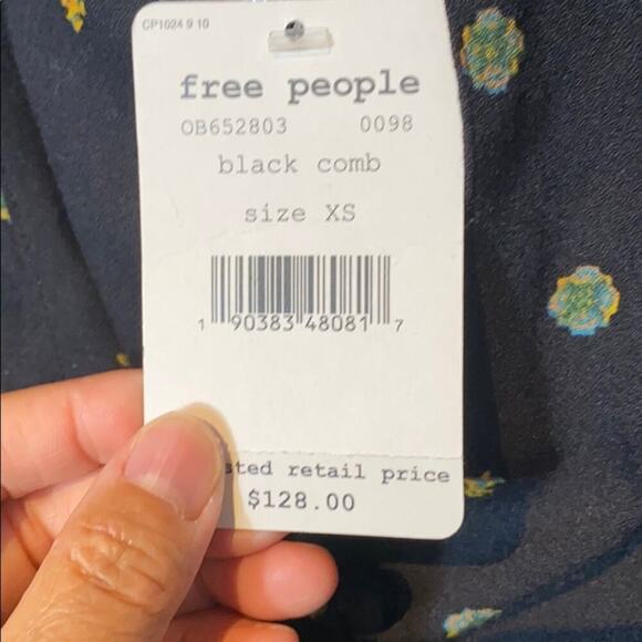 Free People Love Grows Front Button Print Romper - Picture 6 of 8